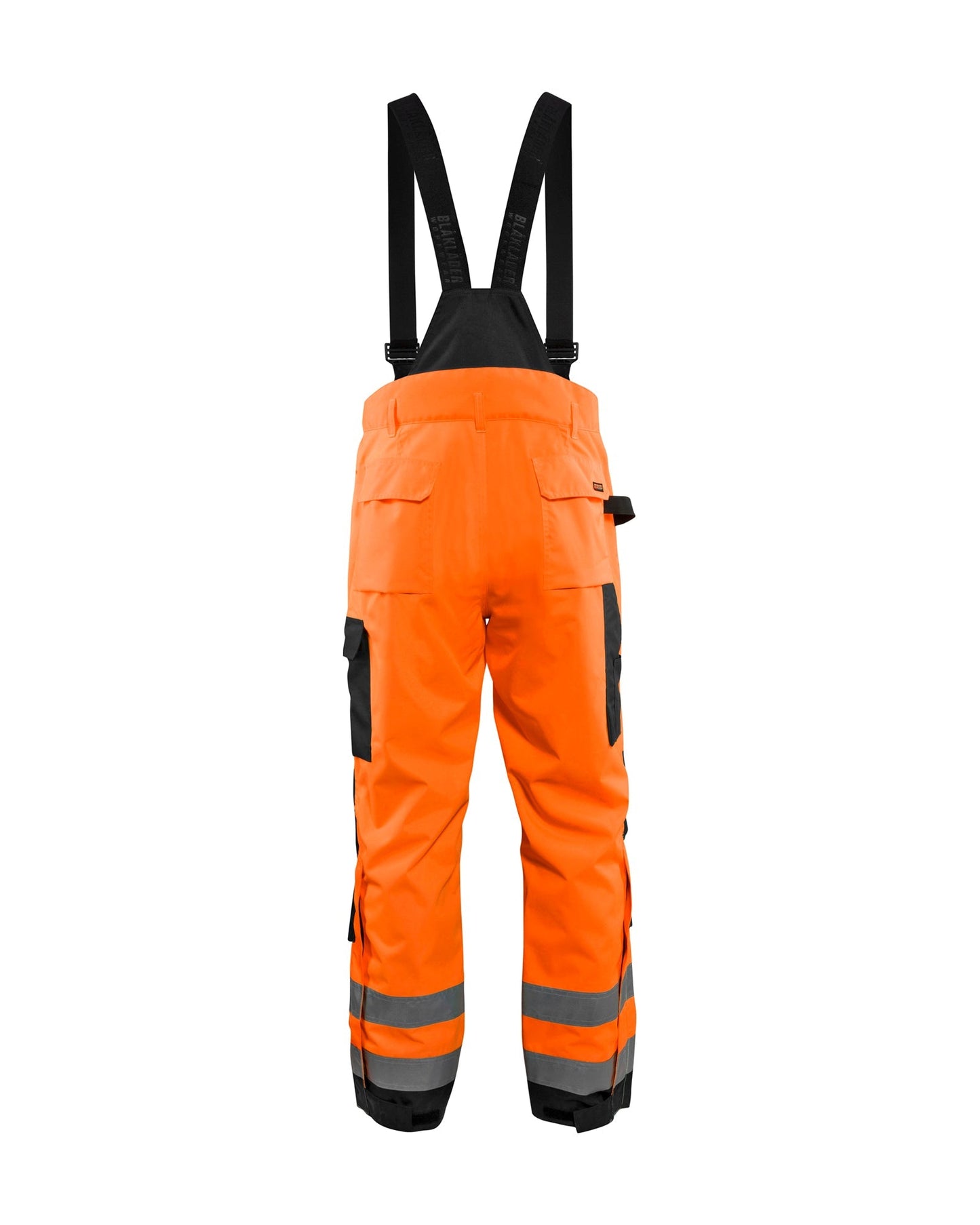 Back view of Blaklader Hi‑Vis Rain Pants in orange