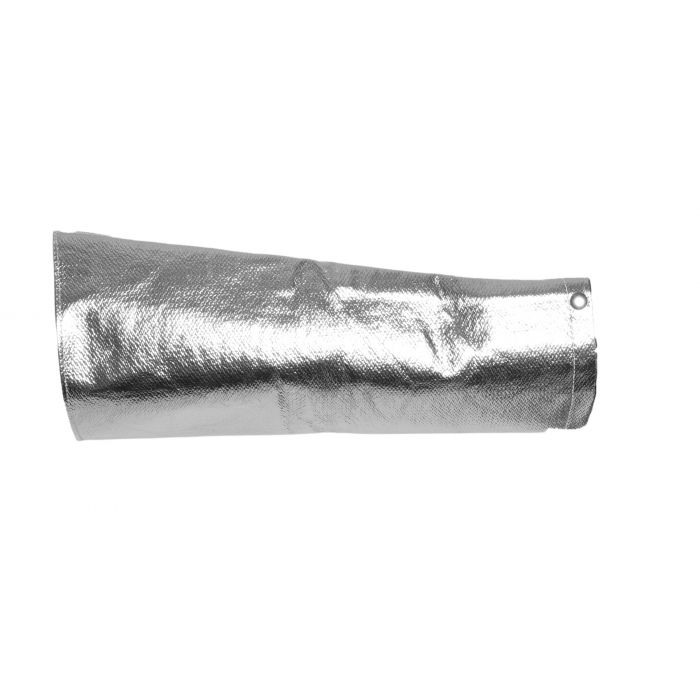 Silver reflective blanket on a white background