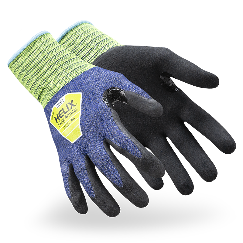 A pair of HexArmor A4 Cut Resistant Gloves