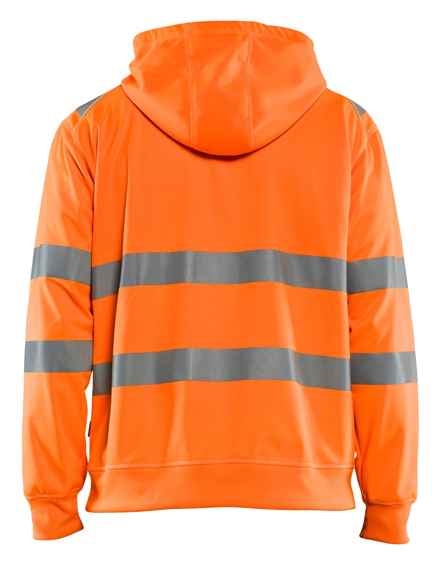 Back view of Blaklader Hi‑Vis Hooded Sweatshirt in orange