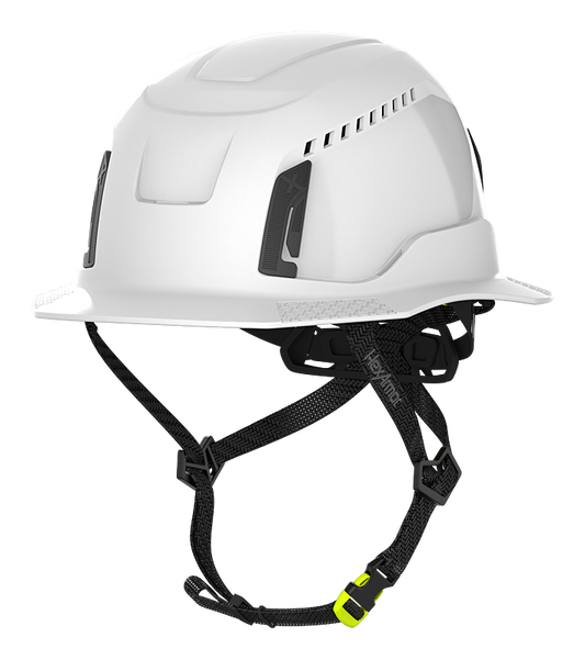 Light grey HexArmor Vented Safety Helmet