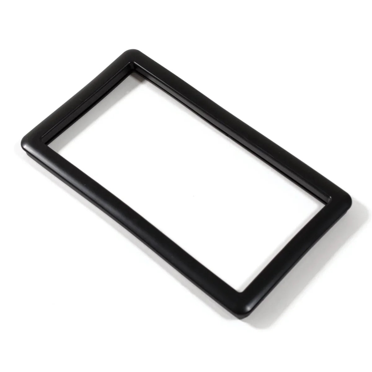 Black rectangular frame on a white background