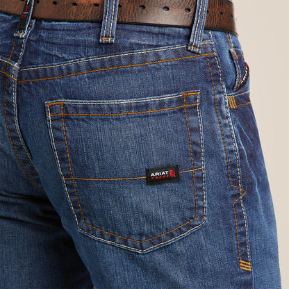 Close up of Man Wearing FR M4 Flint Relaxed Basic Boot Cut Jeans