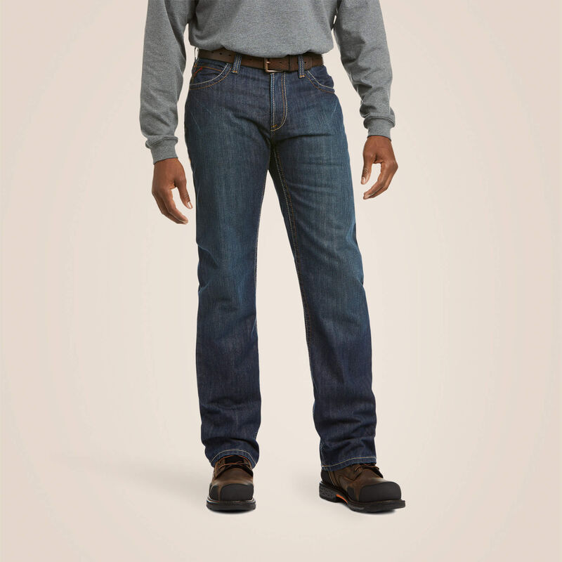 front of man wearing Ariat M4 jeans