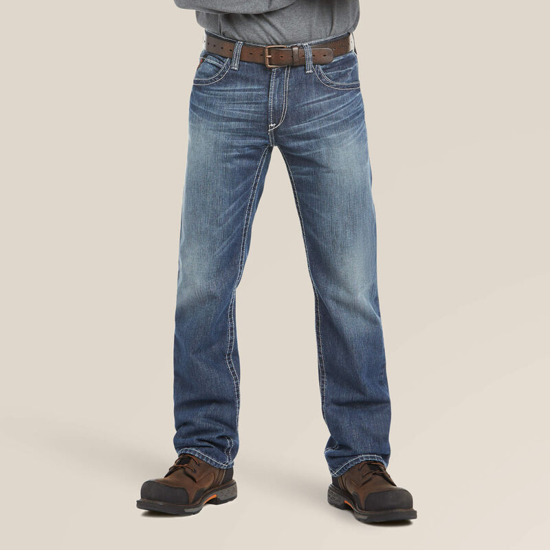 Man wearing Ariat M4 jeans