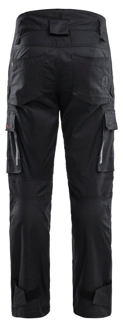Back view of Blaklader FR Stretch Pant in black