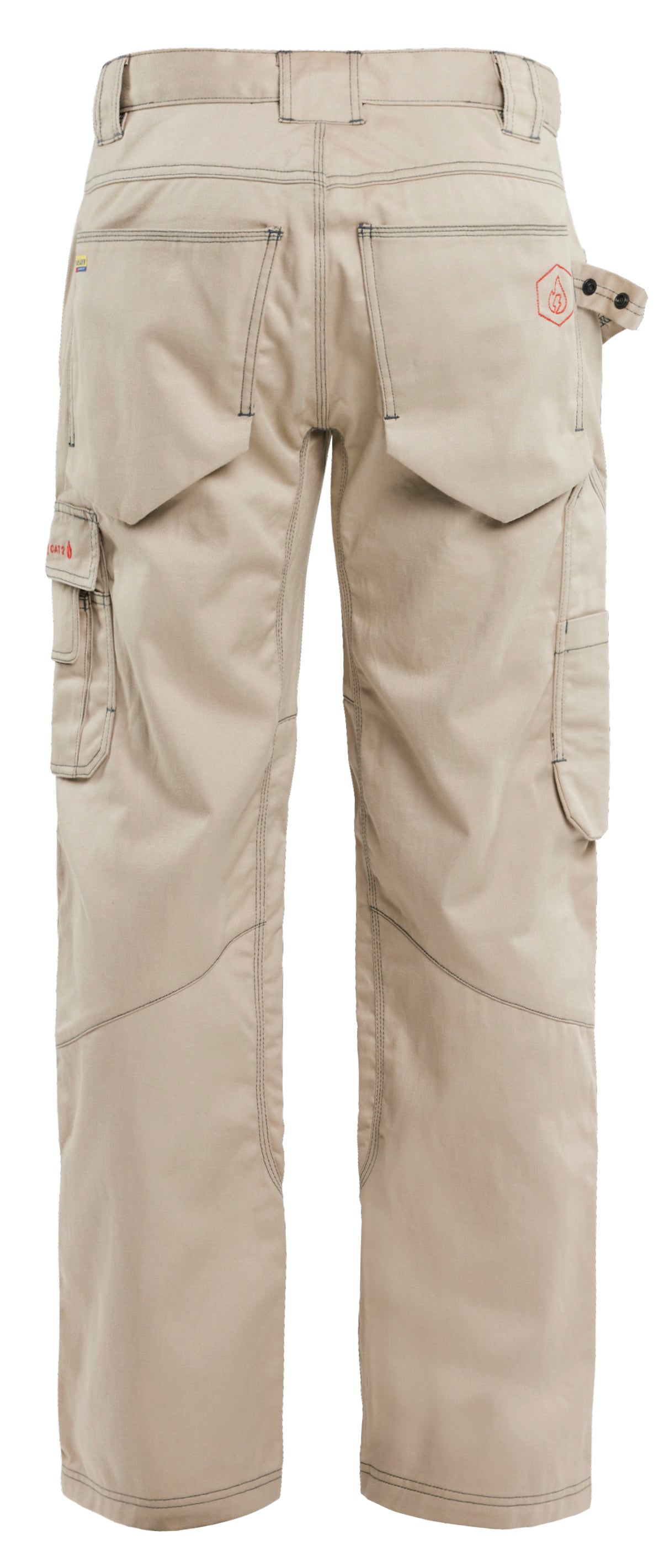 Back view of Blaklader FR Work Pants in stone color