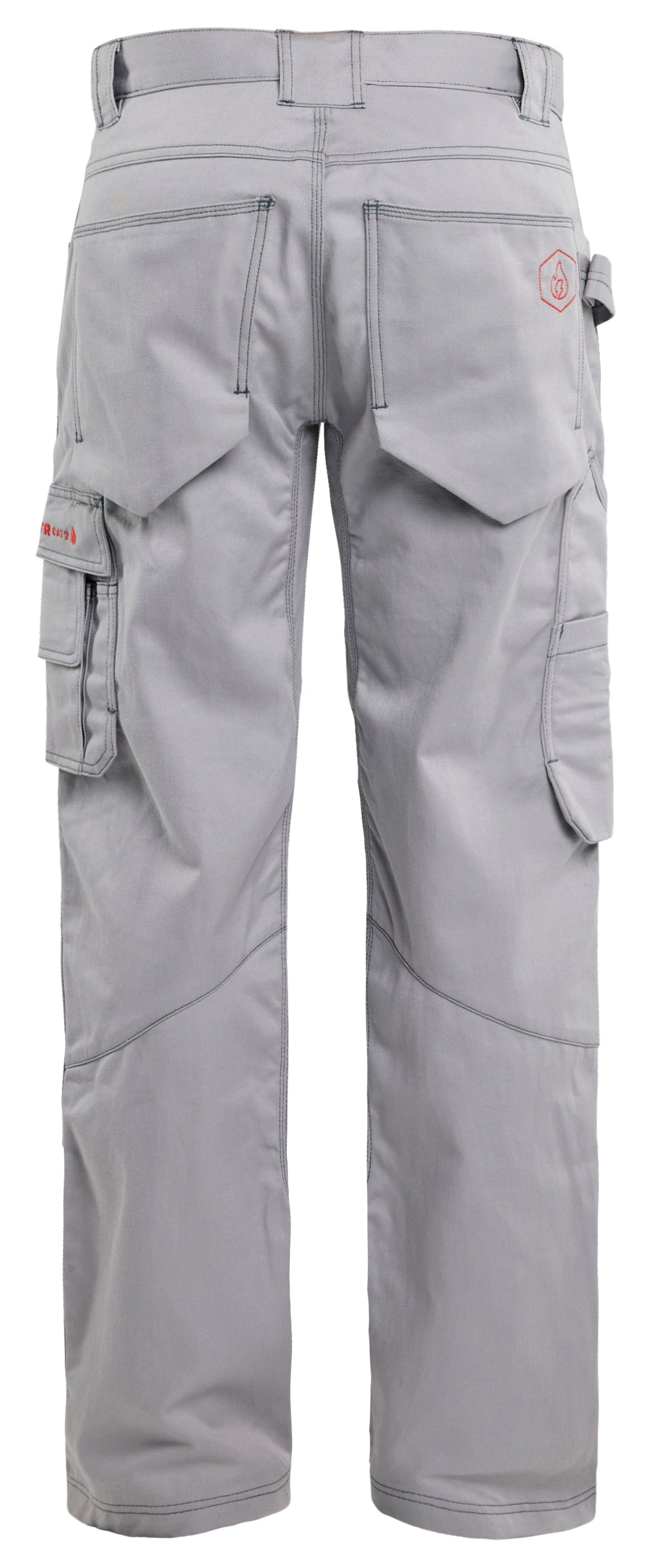 Back view of Blaklader FR Work Pants in grey color