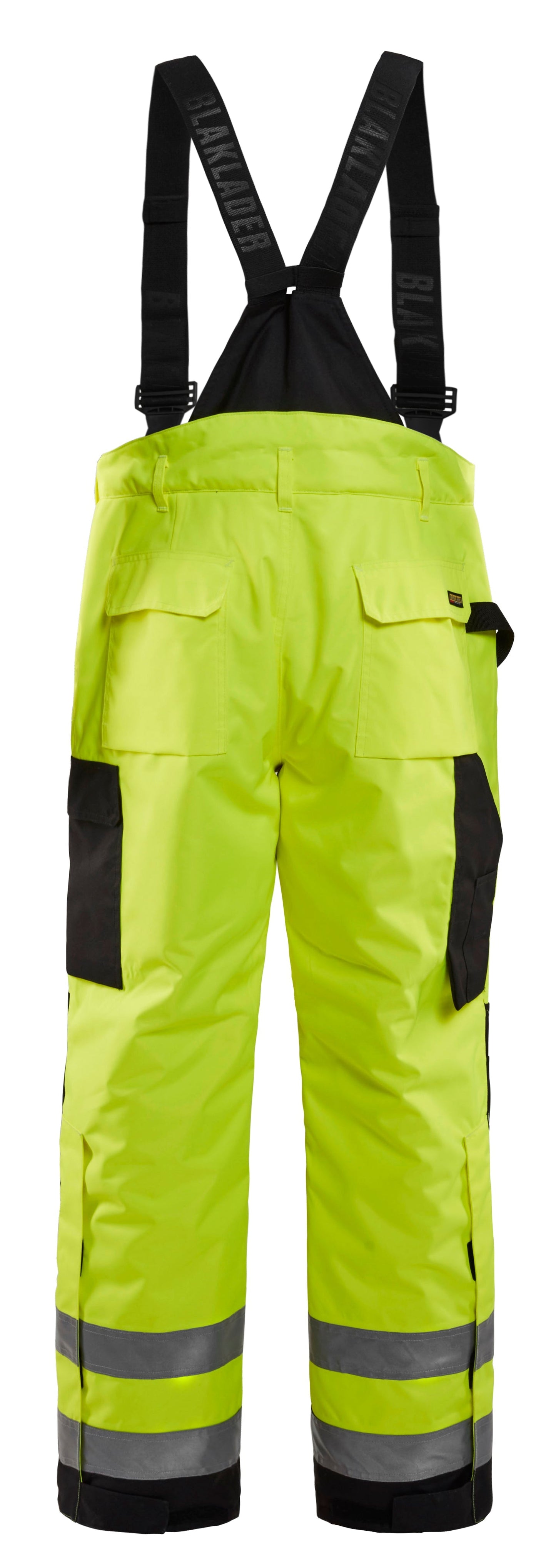 Backview of Blaklader Hi‑Vis Lined Shell Pants with CORDURA Knees
