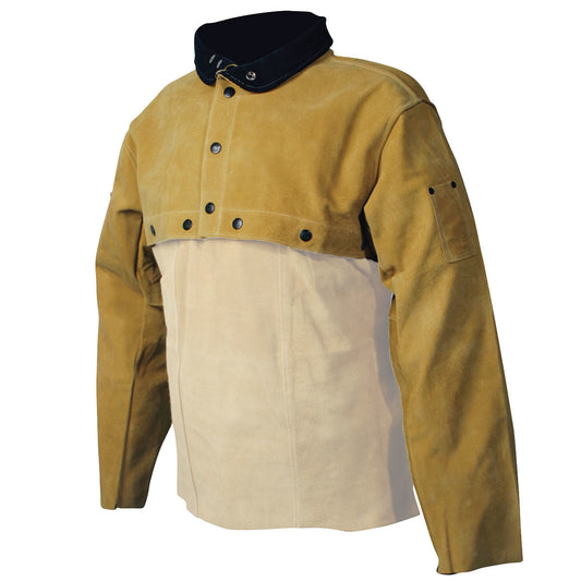 Caiman - Gold Boarhide Leather Welding Cape Sleeves