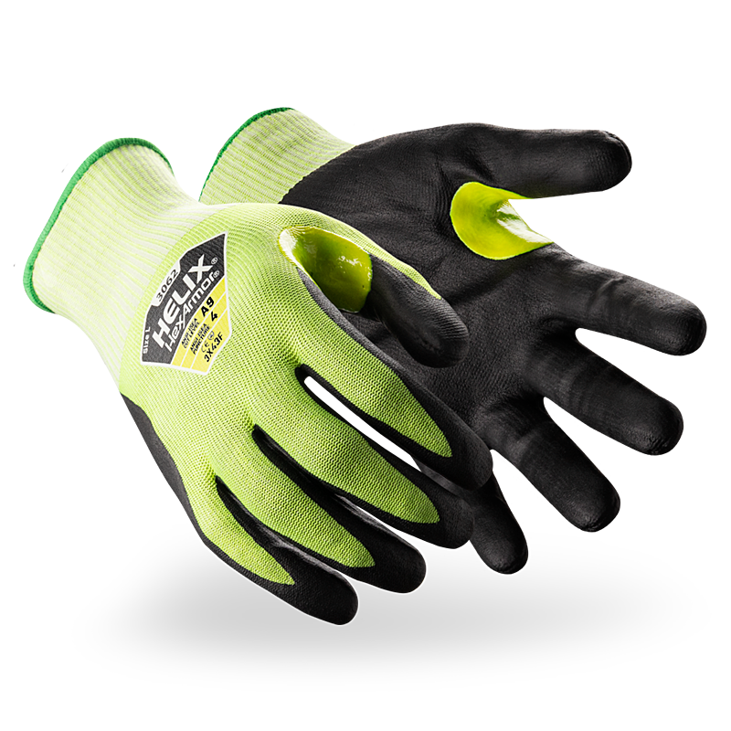 A pair of HexArmor A9 Cut Resistant Gloves