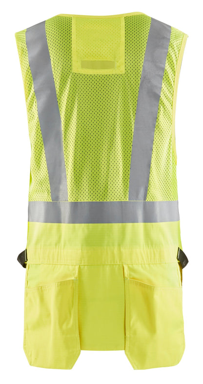Backview of Blaklader hi-vis construction vest