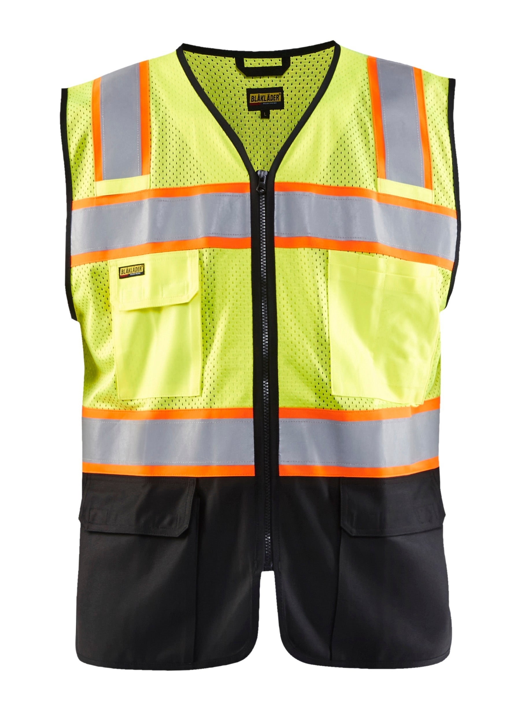 Blaklader Hi‑Vis Mesh Vest in yellow and black color