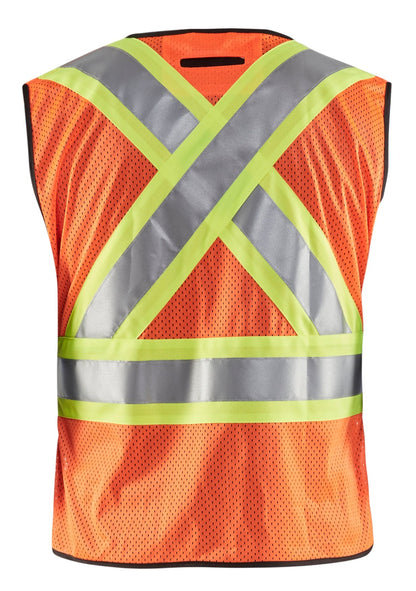 Backview of Blaklader tear away hi-vis vest