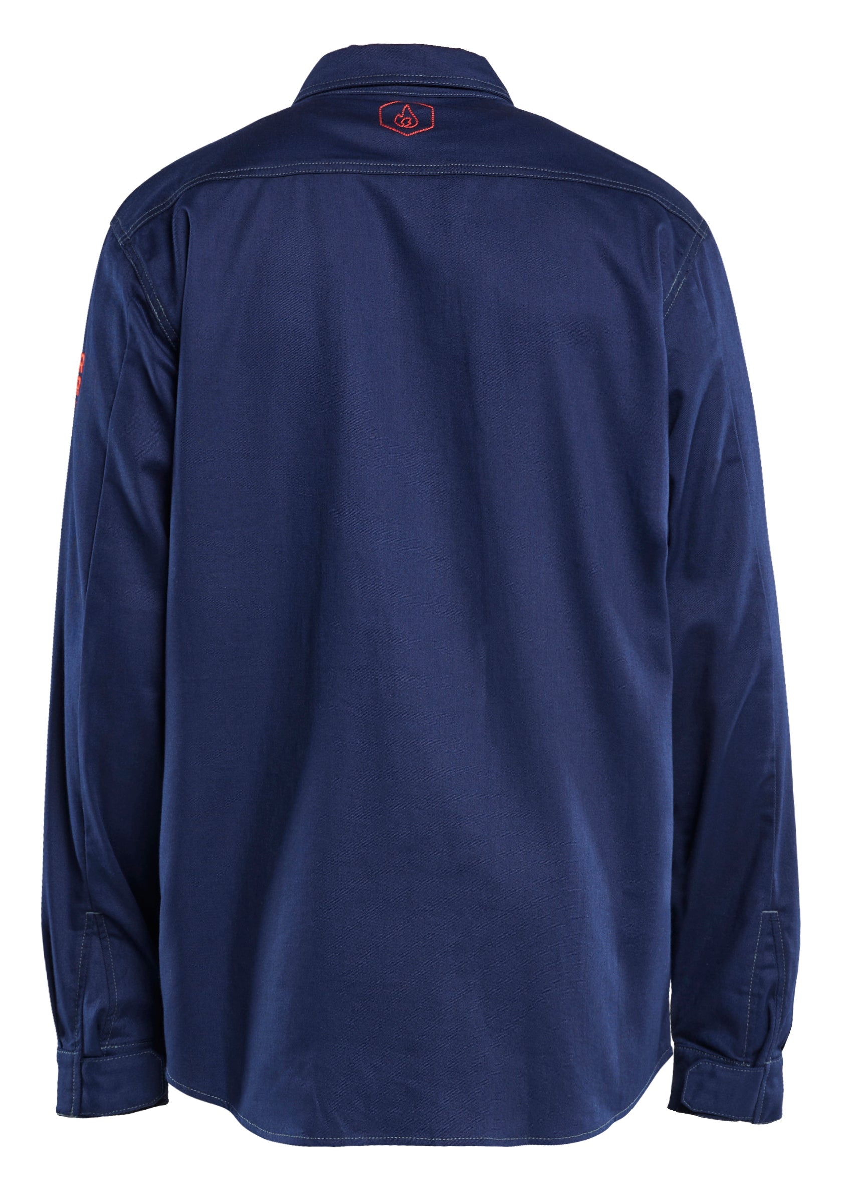 Back view of Blaklader FR shirt in navy blue