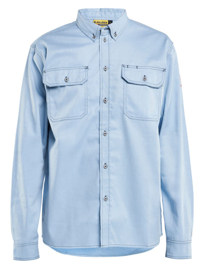 Blaklader FR Button-Up Shirt in light blue color