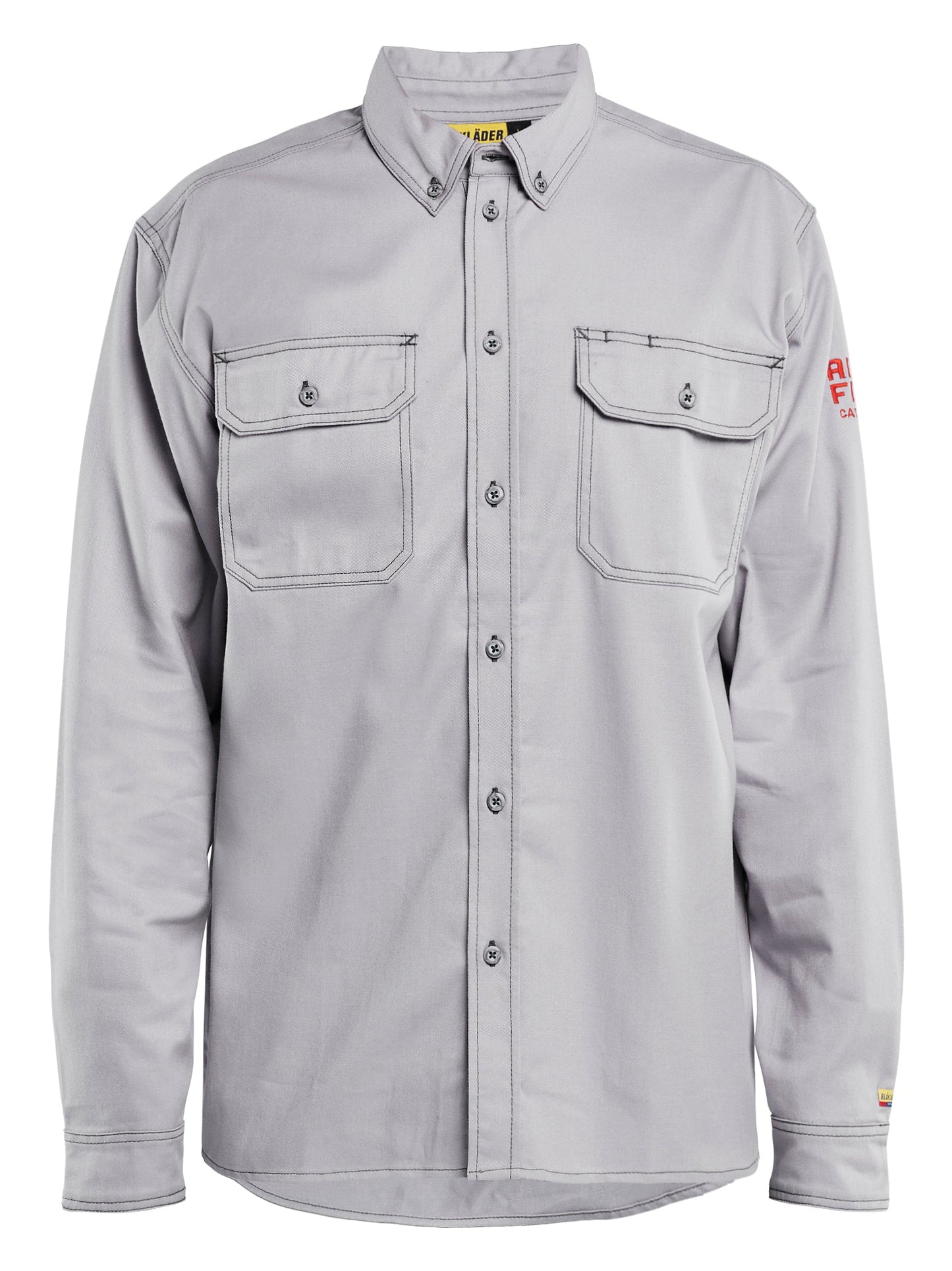 Blaklader FR Button-Up Shirt in light grey color