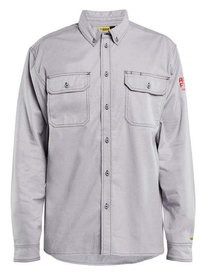 Blaklader FR Button-Up Shirt in light grey color
