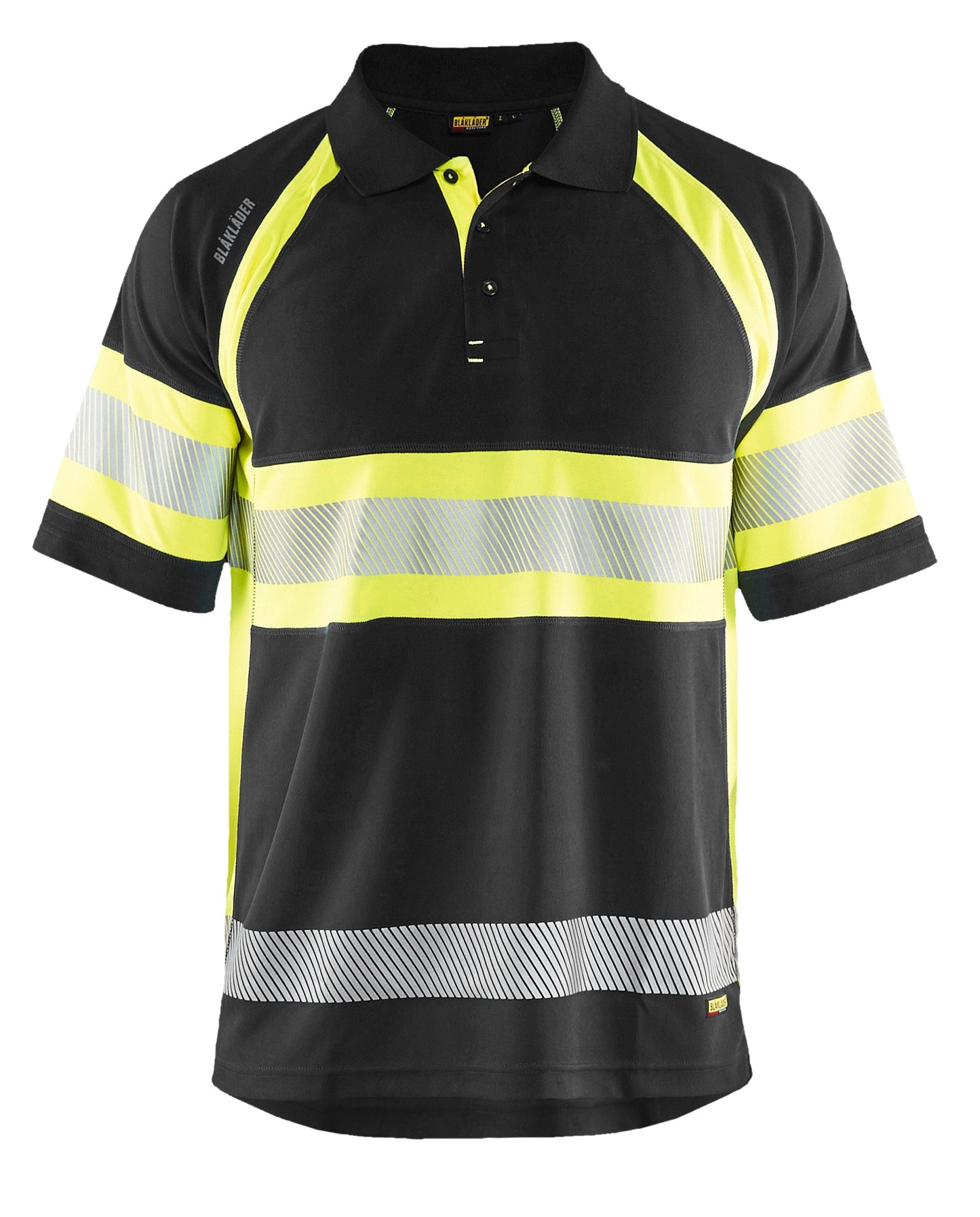  Blaklader hi-vis polo shirt in black and yellow color