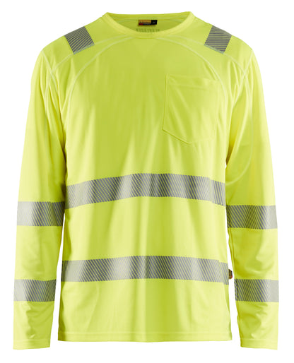 Blaklader  Hi-Vis Long Sleeve T-Shirt in yellow 