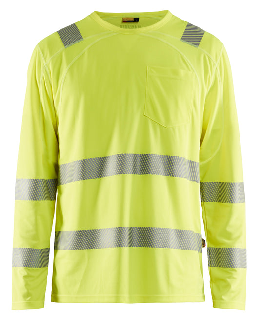 Blaklader  Hi-Vis Long Sleeve T-Shirt in yellow 