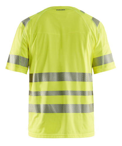 Back view of Blaklader Hi-Vis T-Shirt in yellow