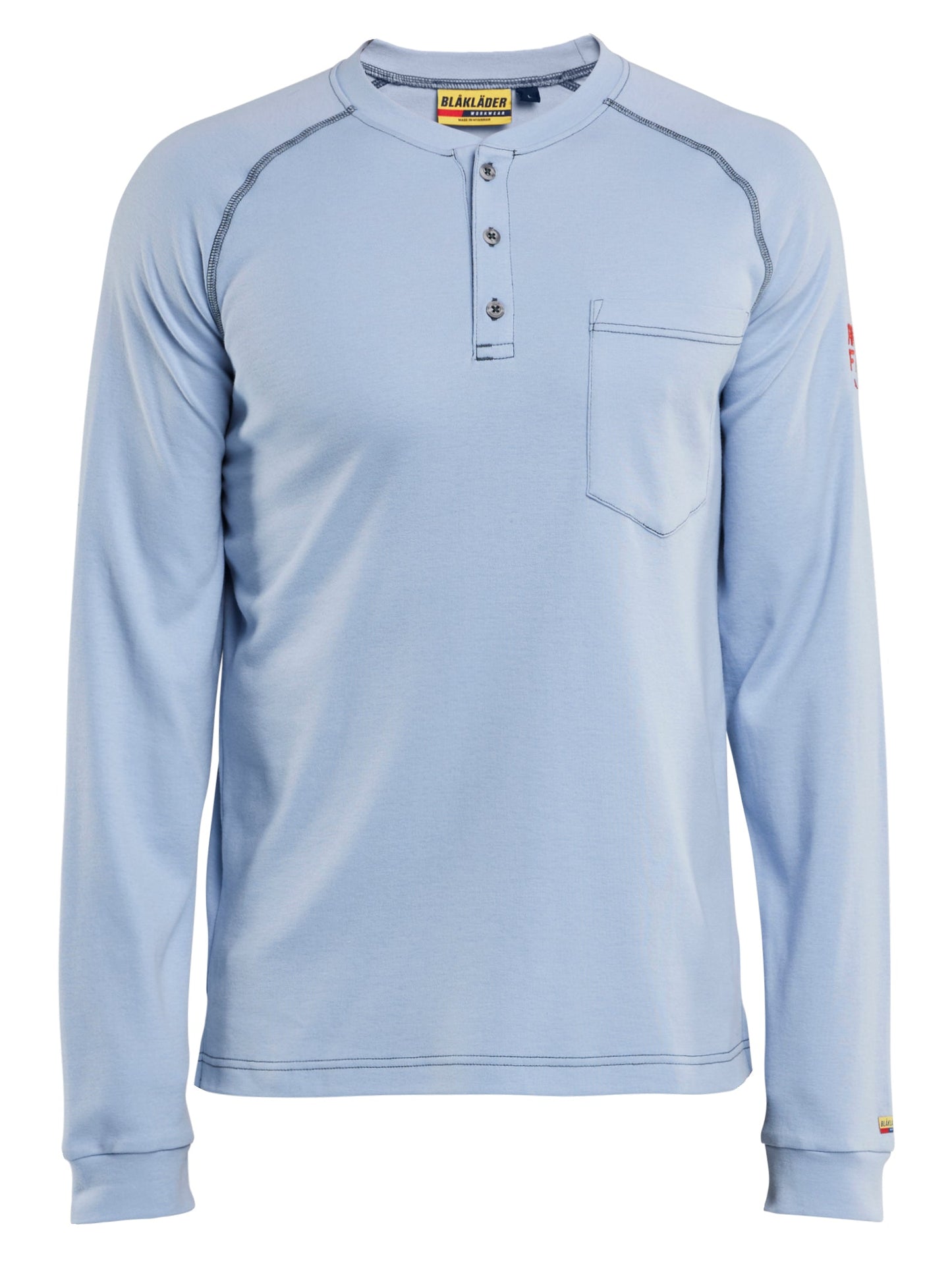 Blaklader FR Henley Shirt in light blue color