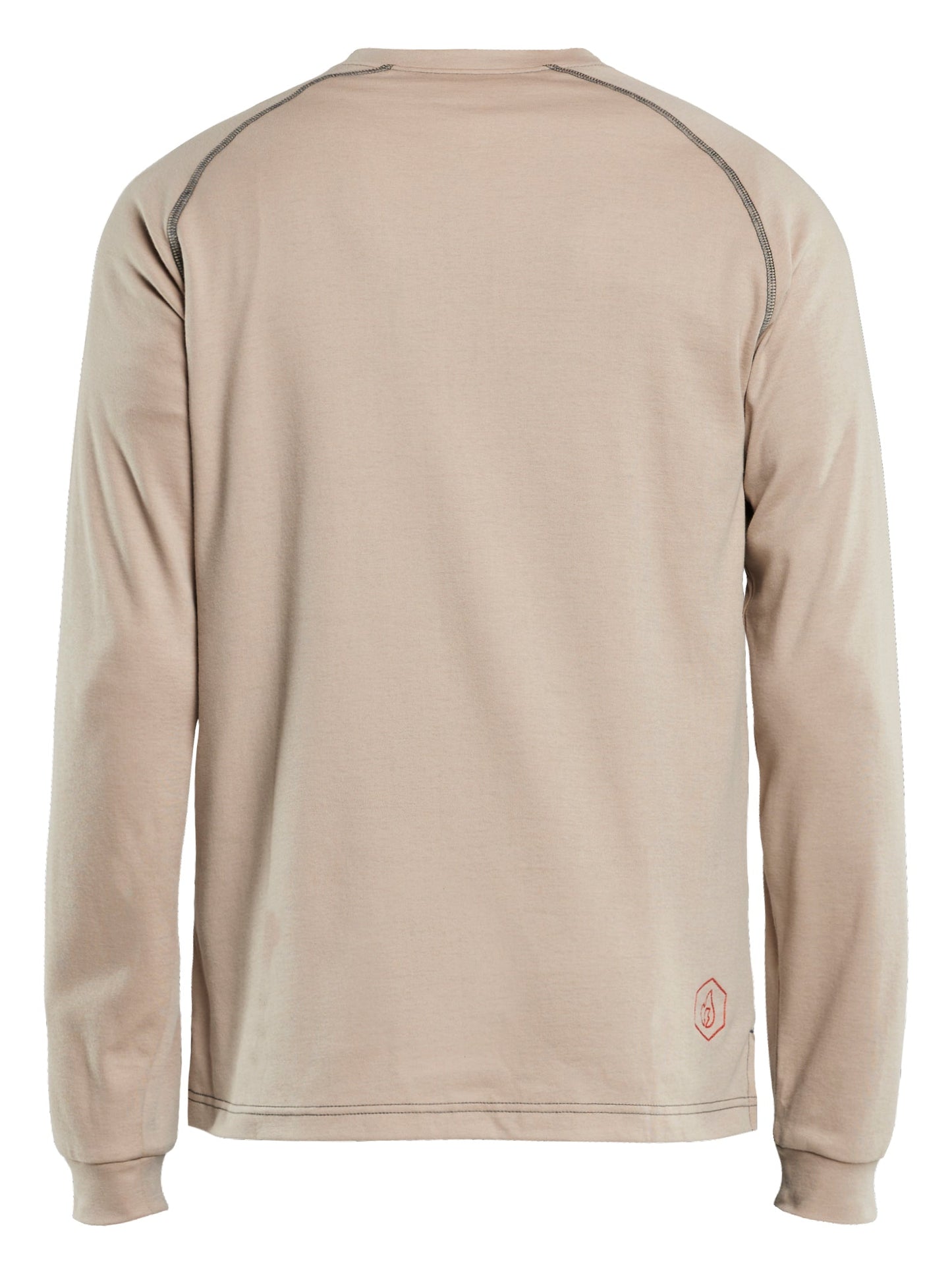Backview of Blaklader FR long sleeve t-shirt in stone color
