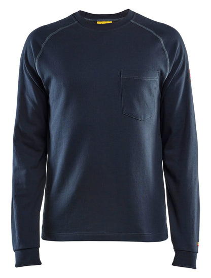 Blaklader FR long sleeve t-shirt in navy blue color