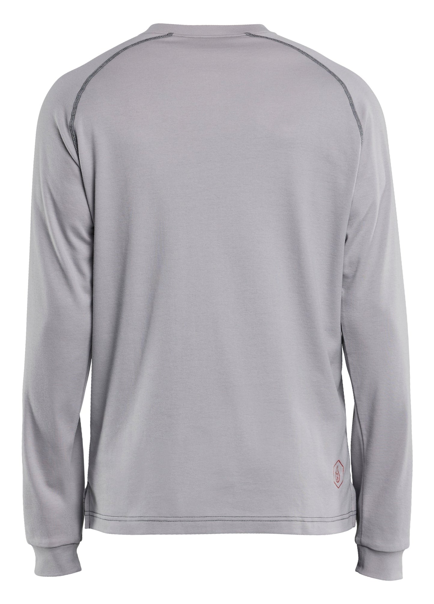 Back view of Blaklader FR long sleeve t-shirt in light grey color