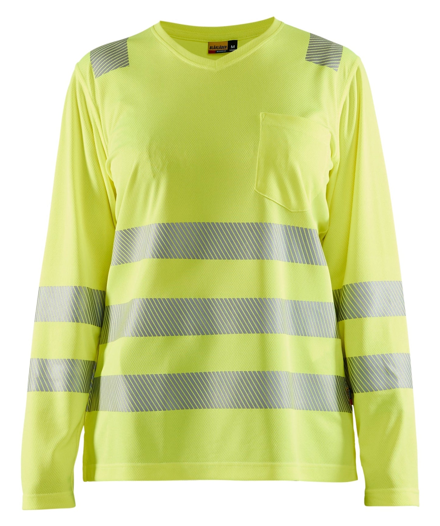 Blaklader Women’s hi‑vis long‑sleeve T‑shirt in yellow