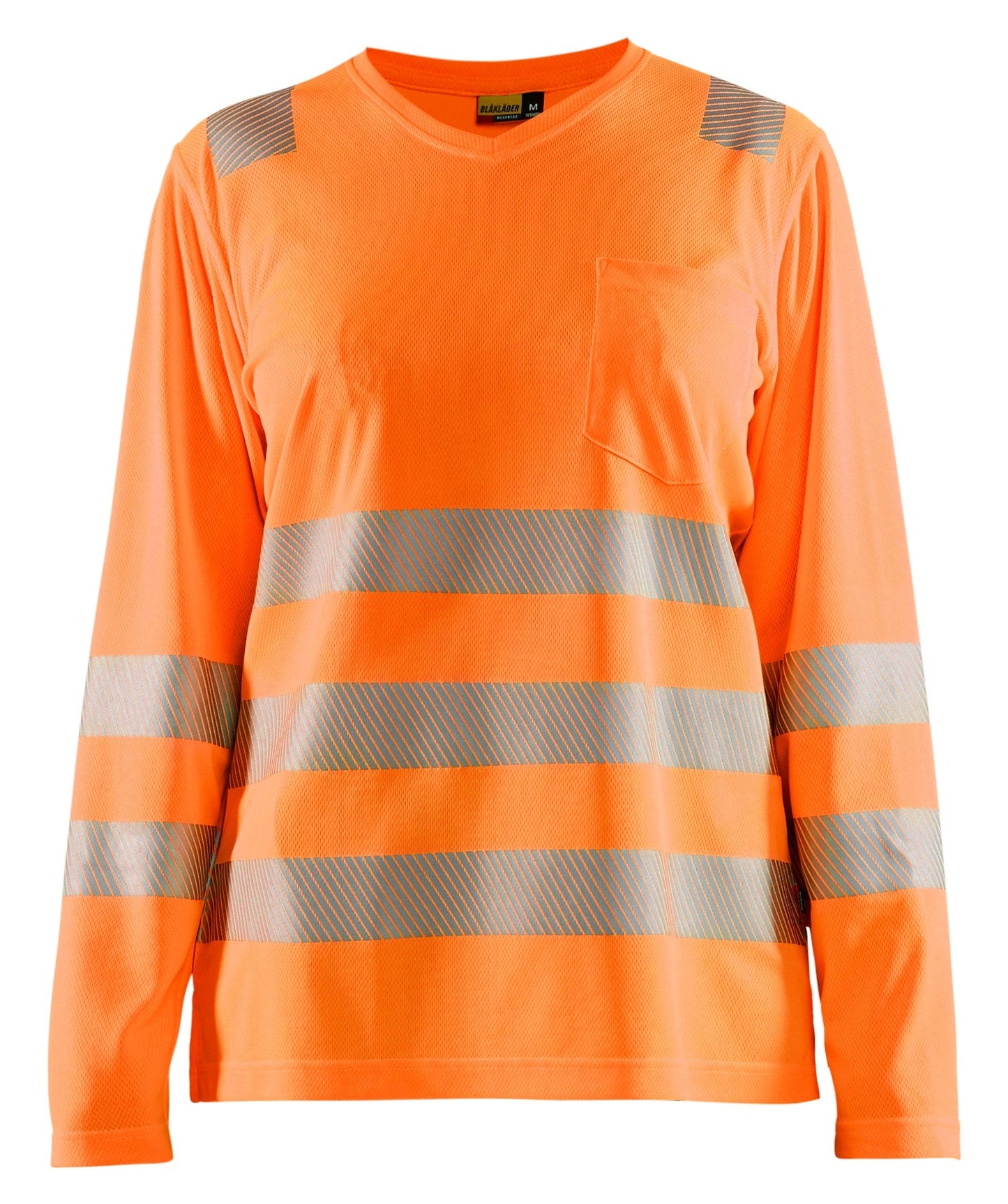 Blaklader Women’s hi‑vis long‑sleeve T‑shirt in orange