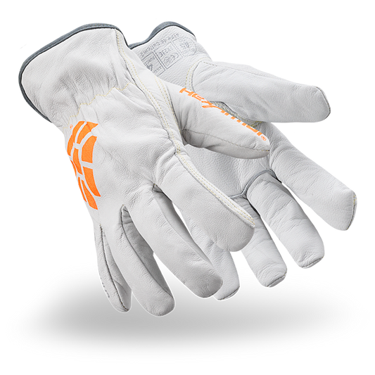 A pair of HexArmor A5 Arc Flash Leather Gloves