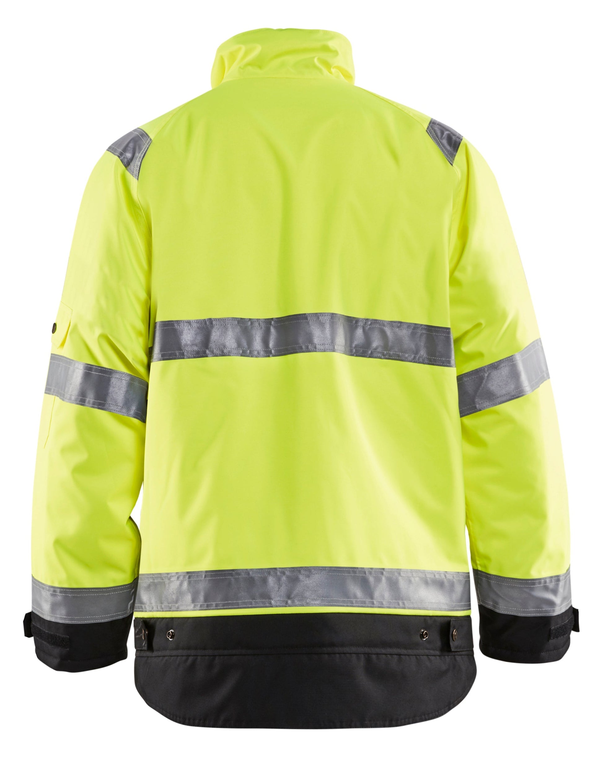 Back view of Blaklader Hi‑Vis Waterproof Winter Jacket in yellow