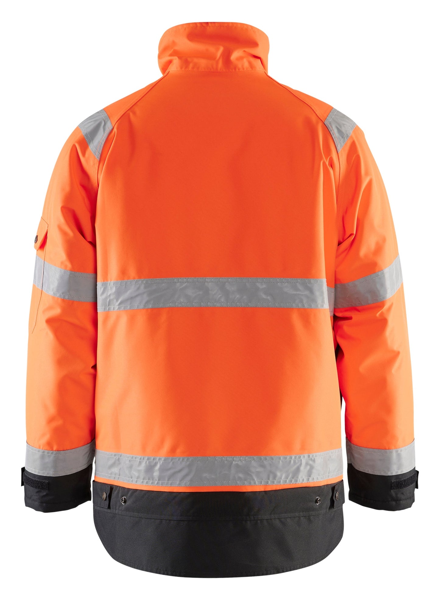 Back view of Blaklader Hi‑Vis Waterproof Winter Jacket in orange