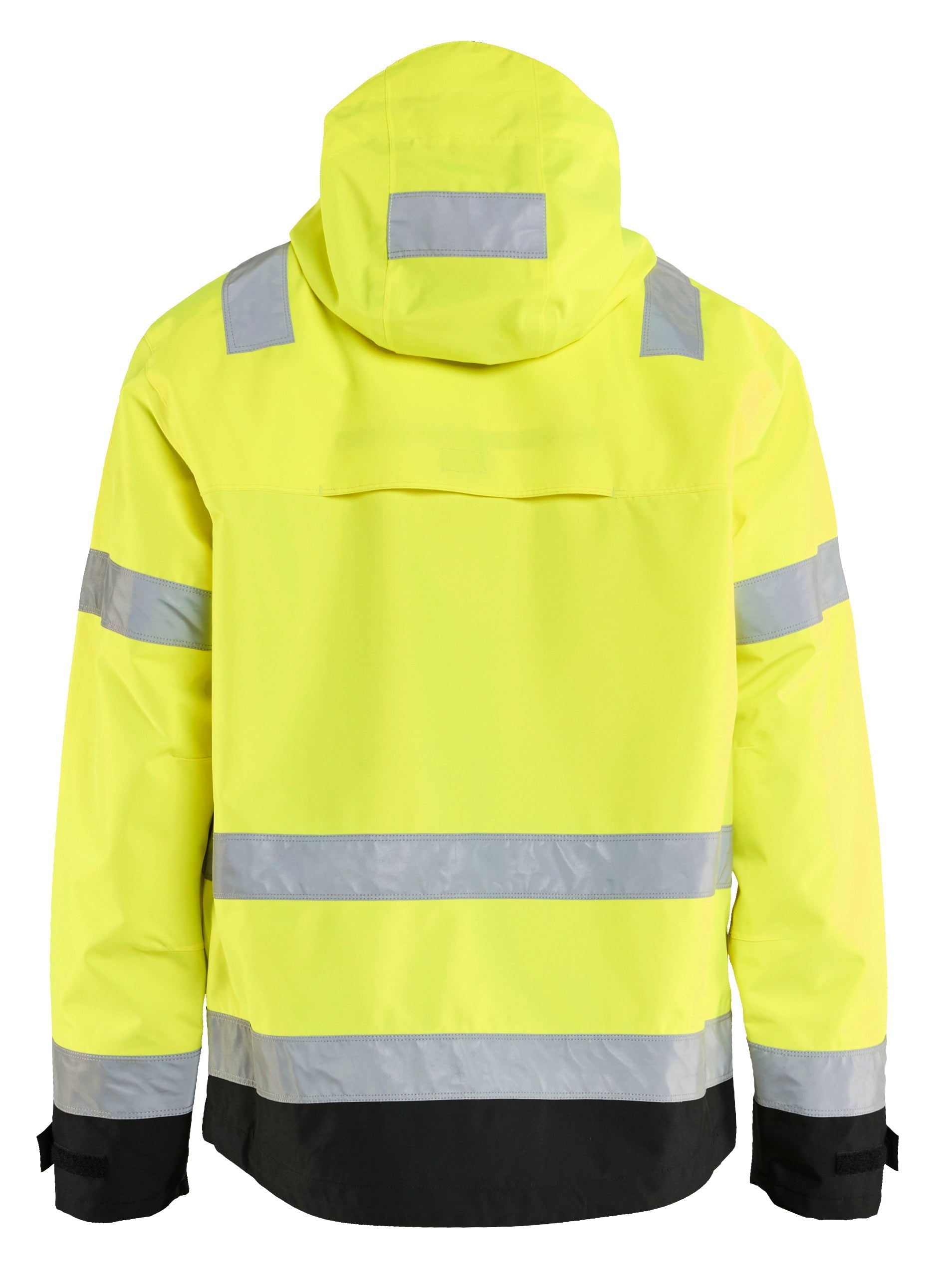 Back view of Blaklader Hi‑Vis Waterproof Shell Jacket  in yellow