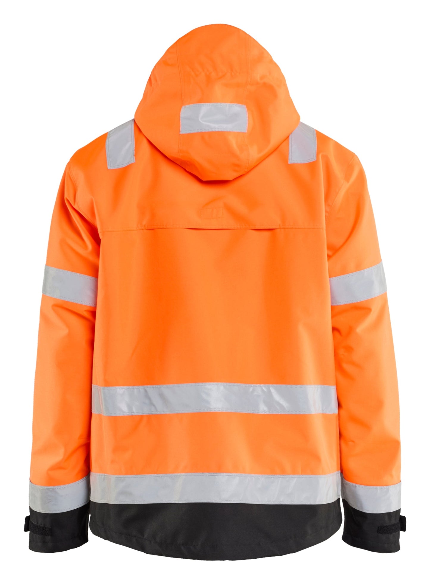 Back view of Blaklader Hi‑Vis Waterproof Shell Jacket  in orange