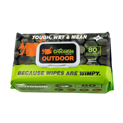 Biodegradable Cleaning Cloths (PK 80 Wipes) - Crocodile Cloth, 10 x 15 Inch Wipes in Multi-Purpose, Grill, or Outdoor Series