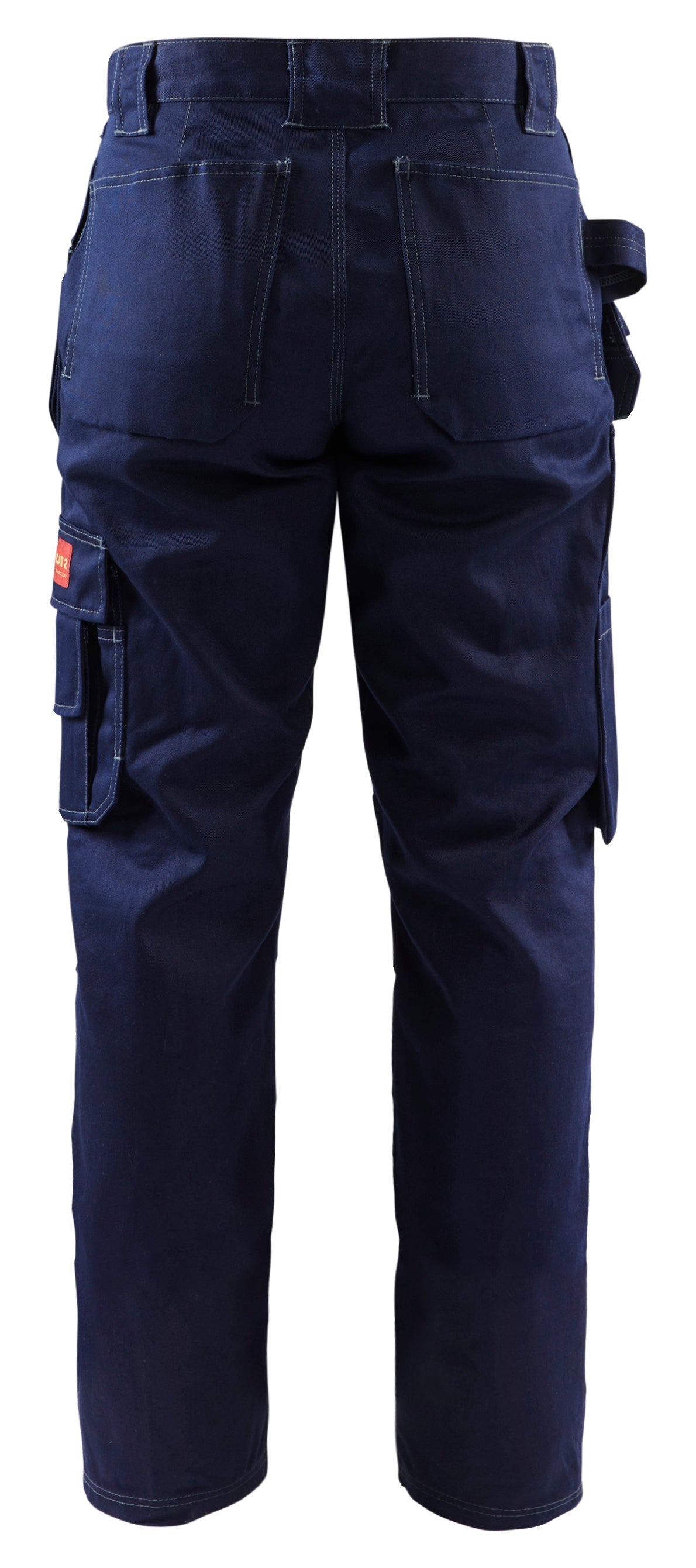 Backview of Blaklader women FR work pants in navy color