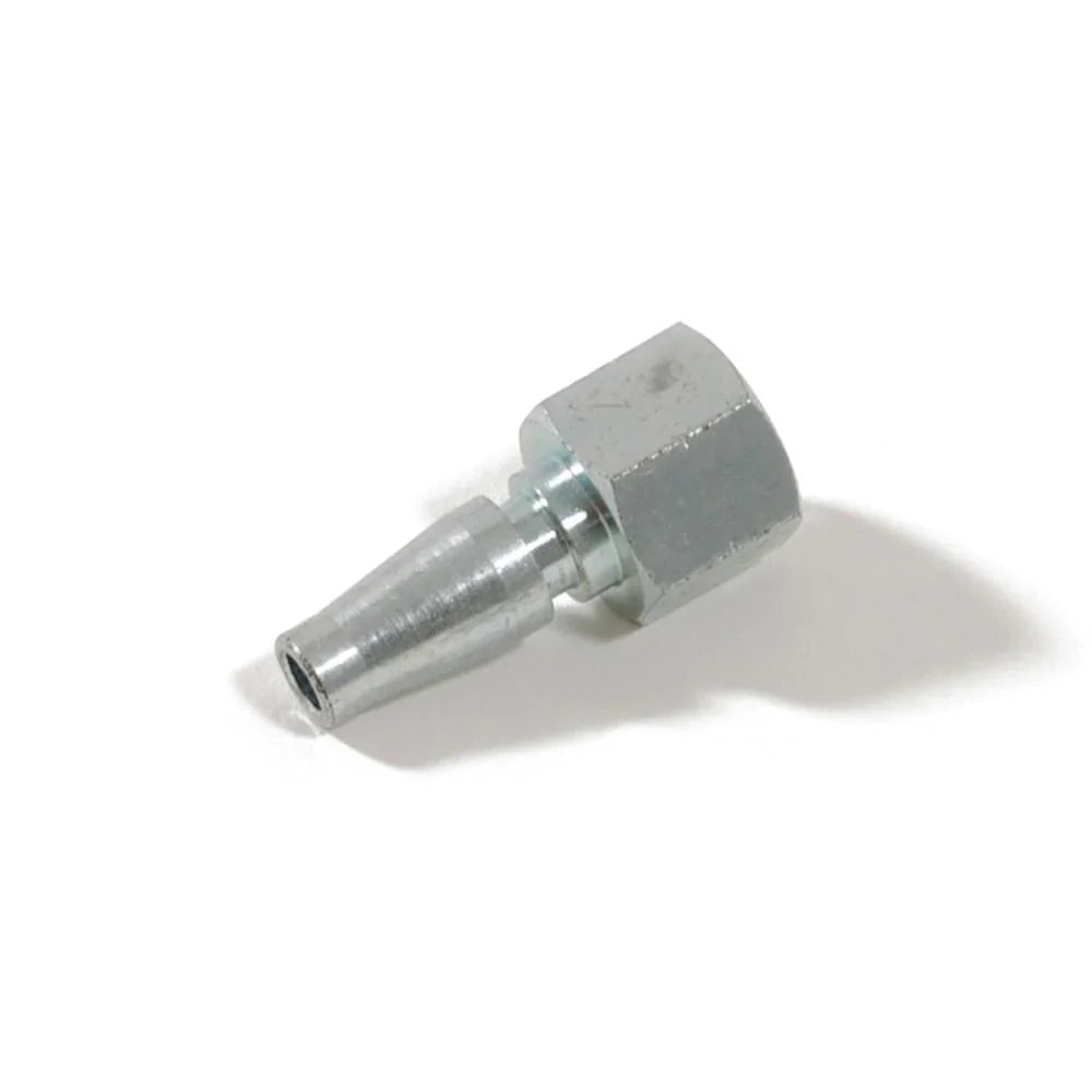 Metal fitting on a white background