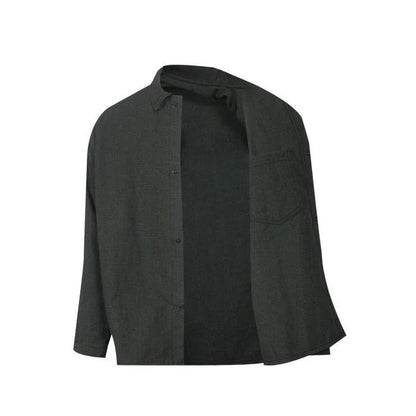 Dark gray shirt with a hood on a white background