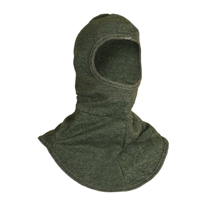 Green balaclava on a white background