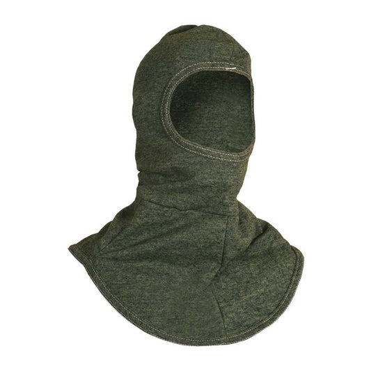 Green balaclava on a white background