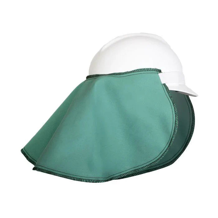 Green visor cap on a white background