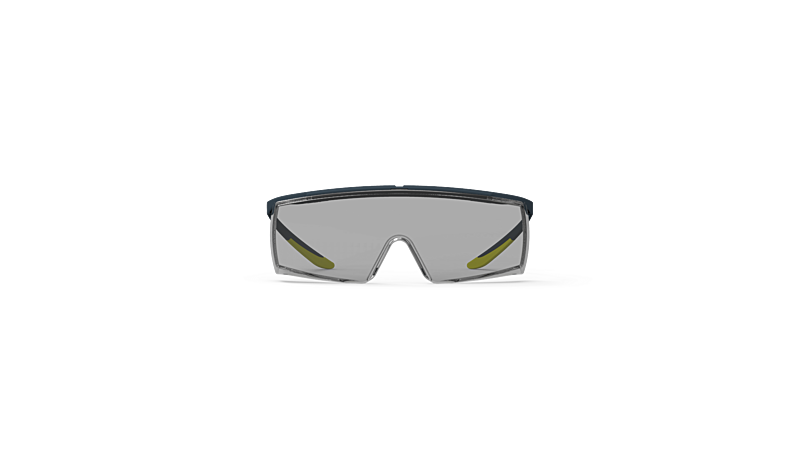 Front view of HexArmor LT250 safety glasses