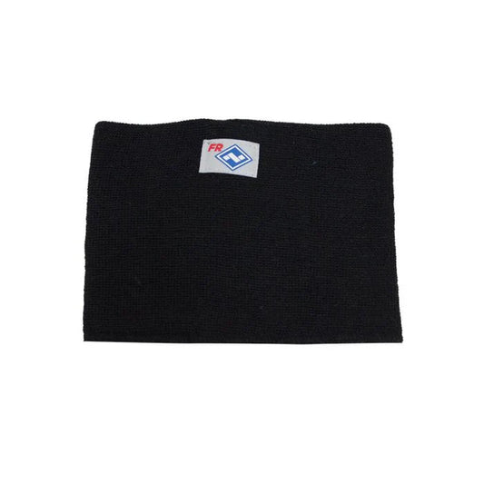 Black wrist support with a logo on a white background