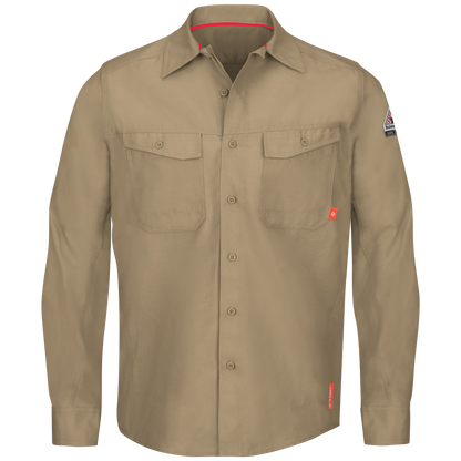 Beige Bulwark FR Work Shirt