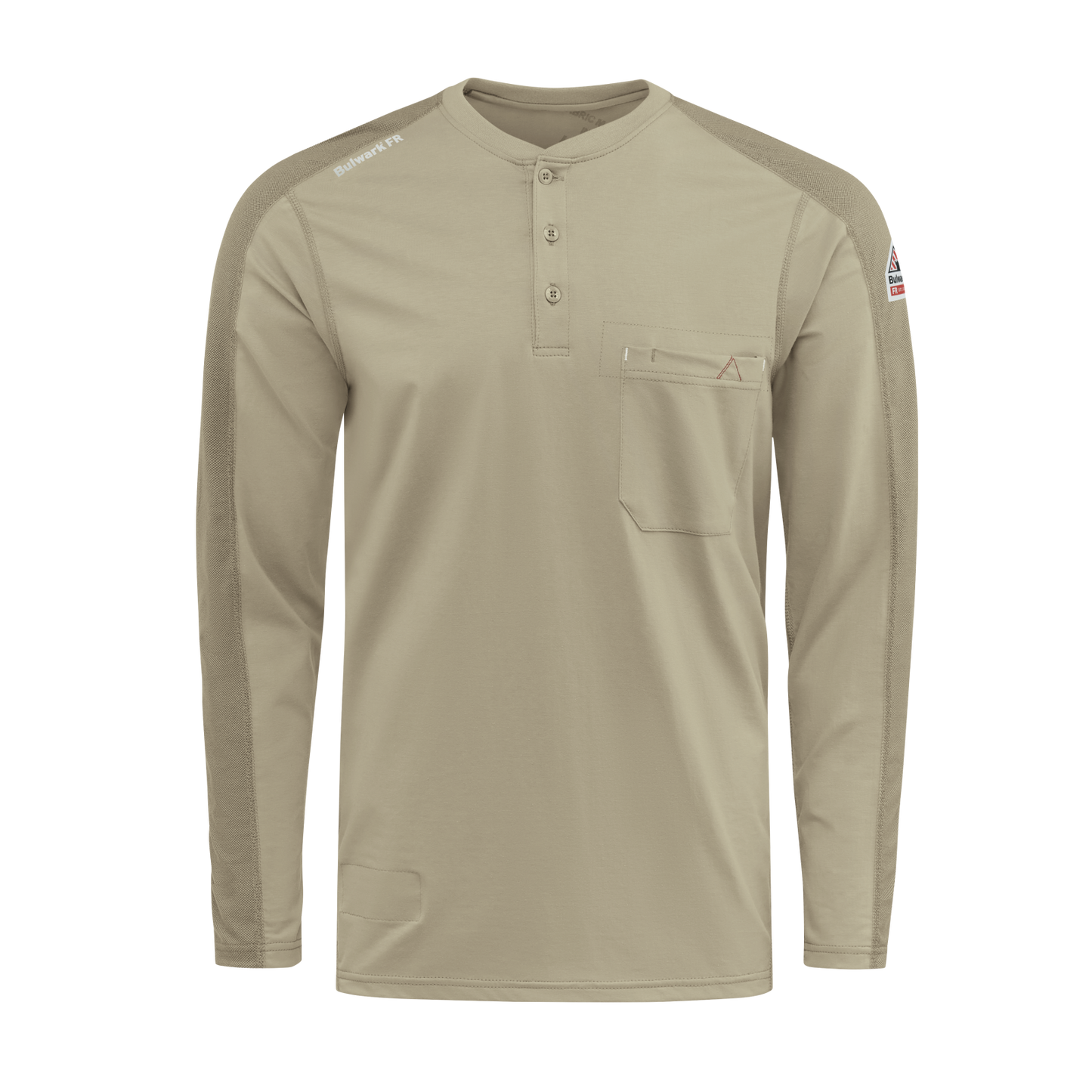 Khaki Bulwark Men’s FR Flex Knit Henley