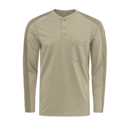 Khaki Bulwark Men’s FR Flex Knit Henley