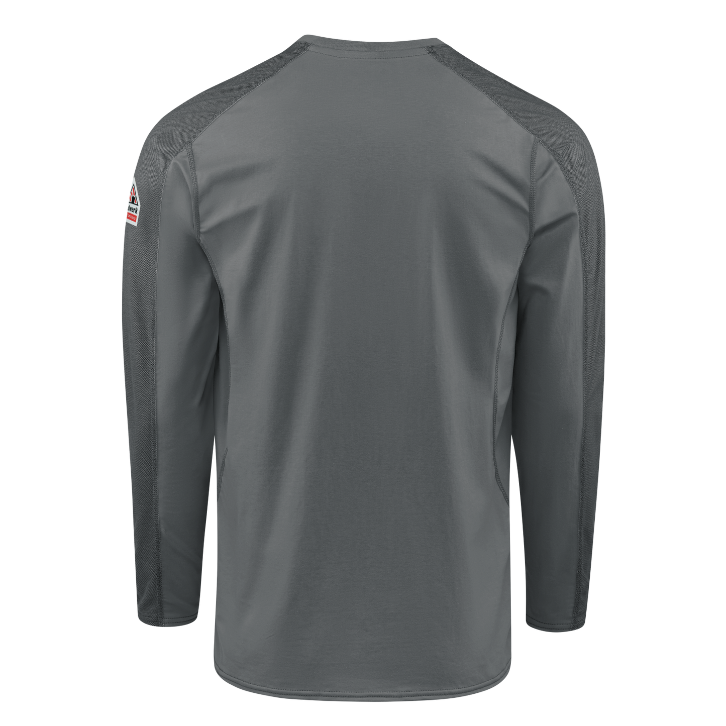 Back view of grey Bulwark Men’s FR Flex Knit Tee